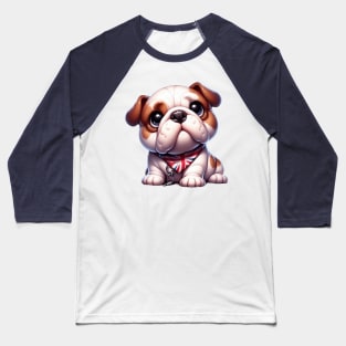 Cute English Bulldog Puppy Baseball T-Shirt